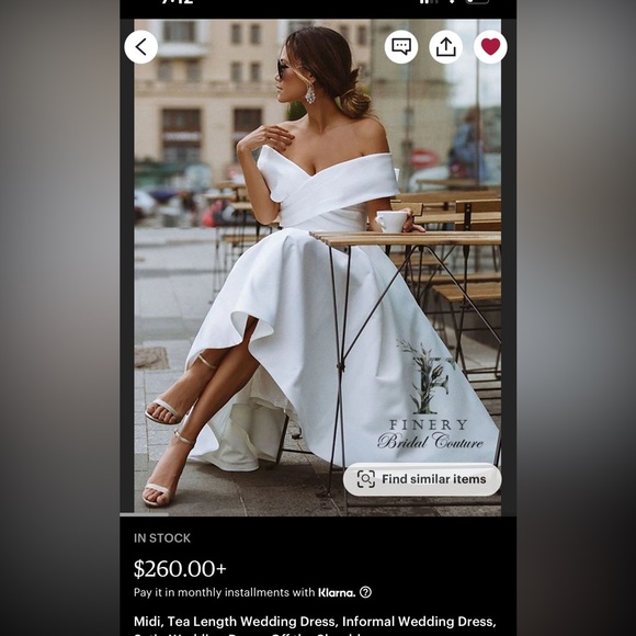 Tea Length Wedding Dress - Picture 5 of 6